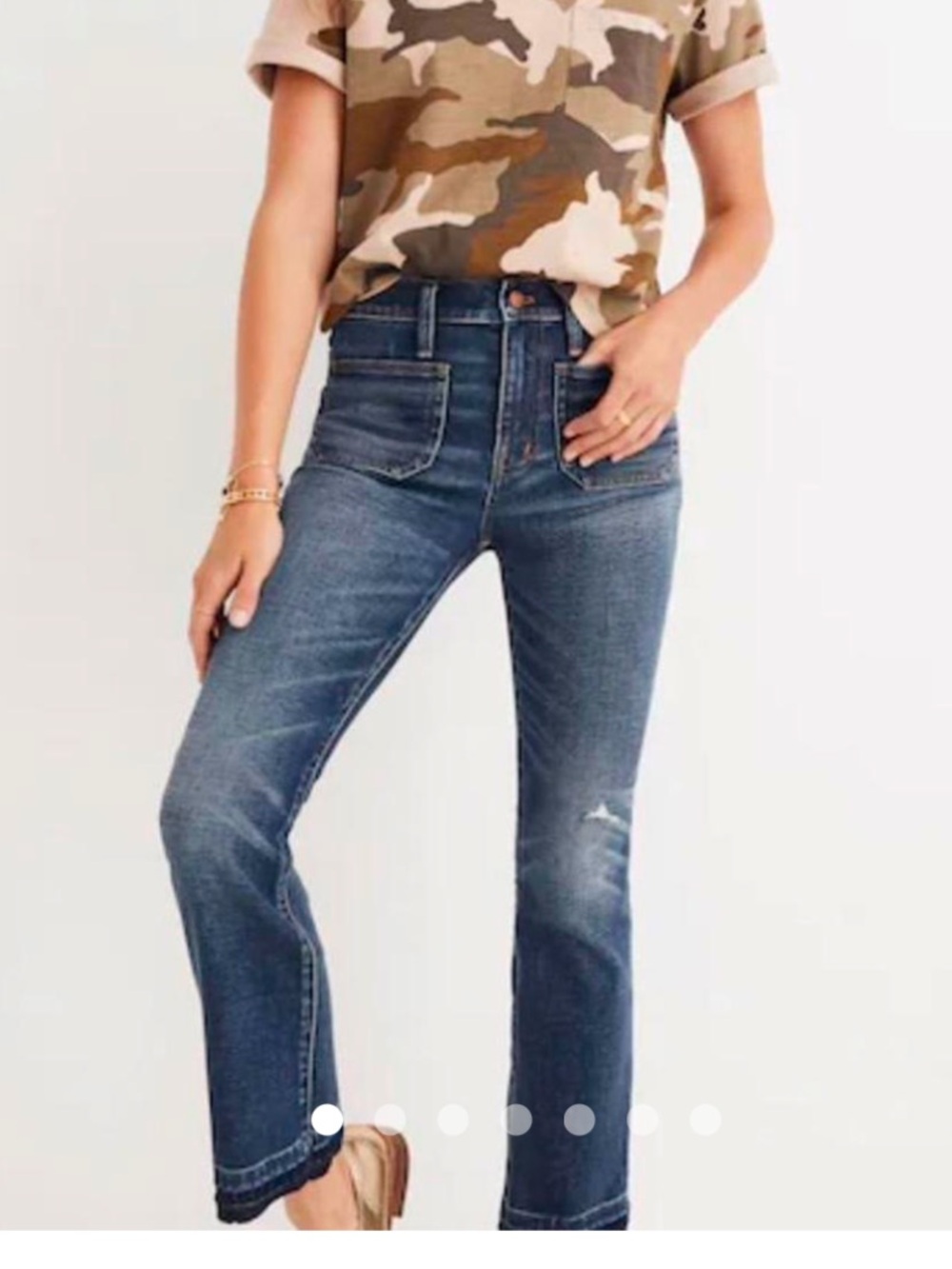 Madewell Cali Demi Boot Patch Pocket Jeans. Size 28.